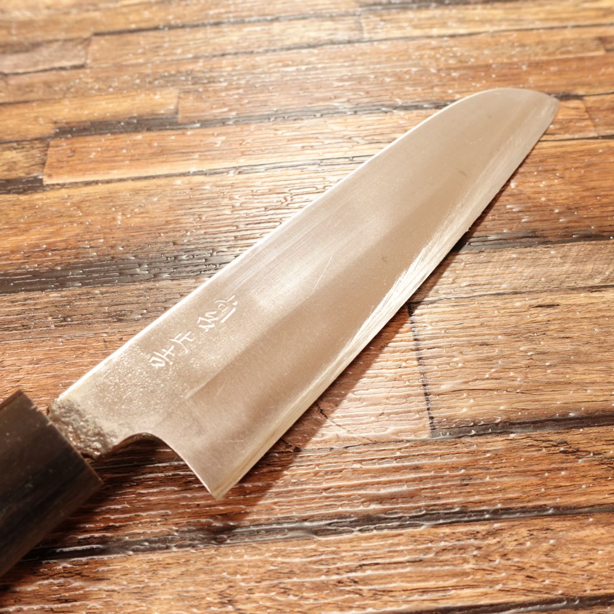 Shodai Masayoshi Kama-Usuba Knife, Sharpened, Water Buffalo Handle, Hagane Steel, Nakiri