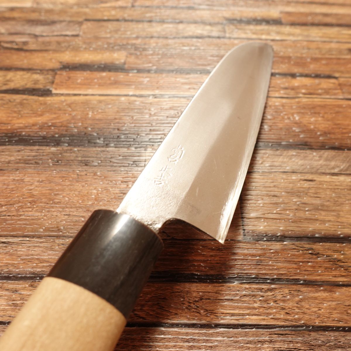 Shodai Masayoshi Kama-Usuba Knife, Sharpened, Water Buffalo Handle, Hagane Steel, Nakiri