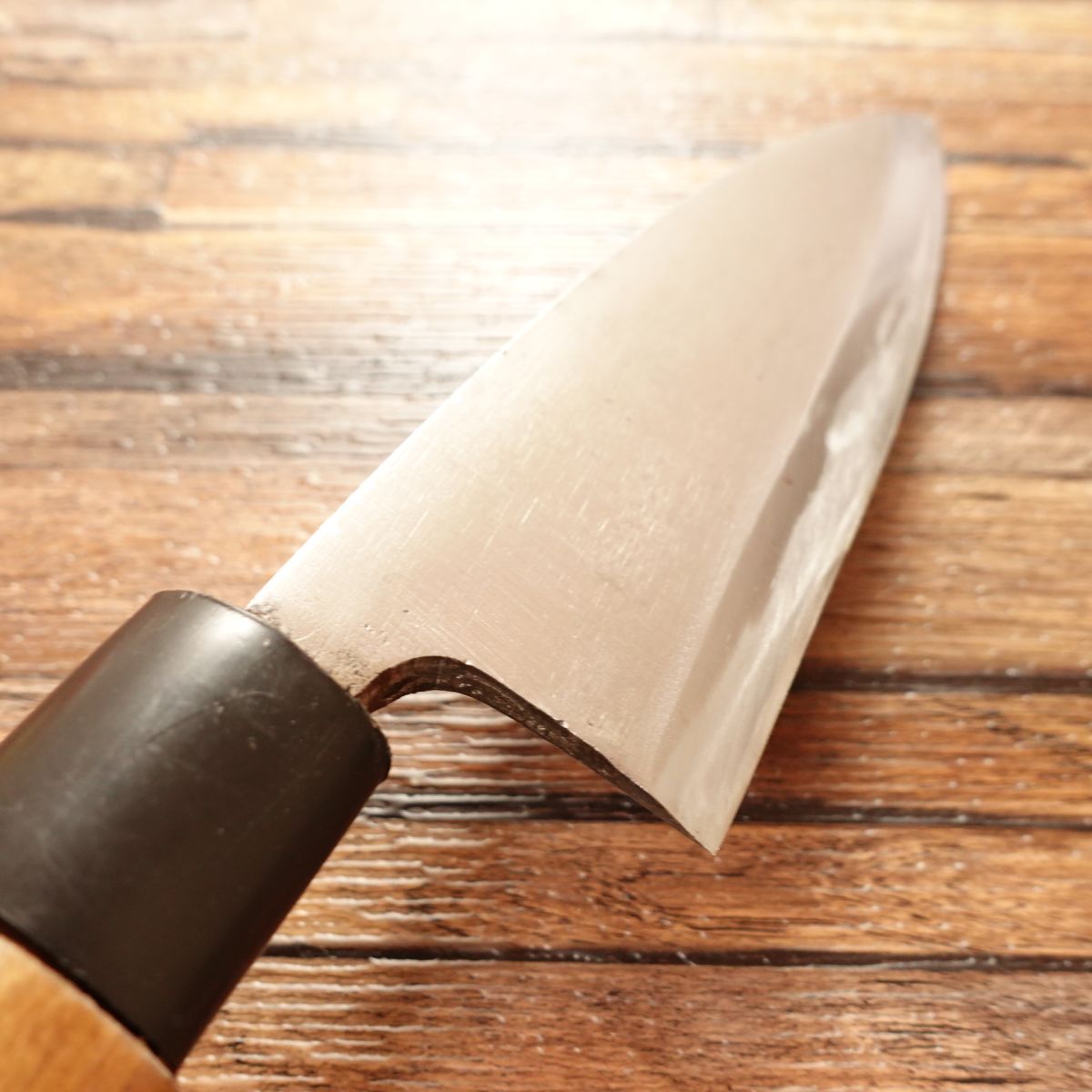 Kikuhiko Deba Knife, Sharpened, Thick Blade, Hagane Steel