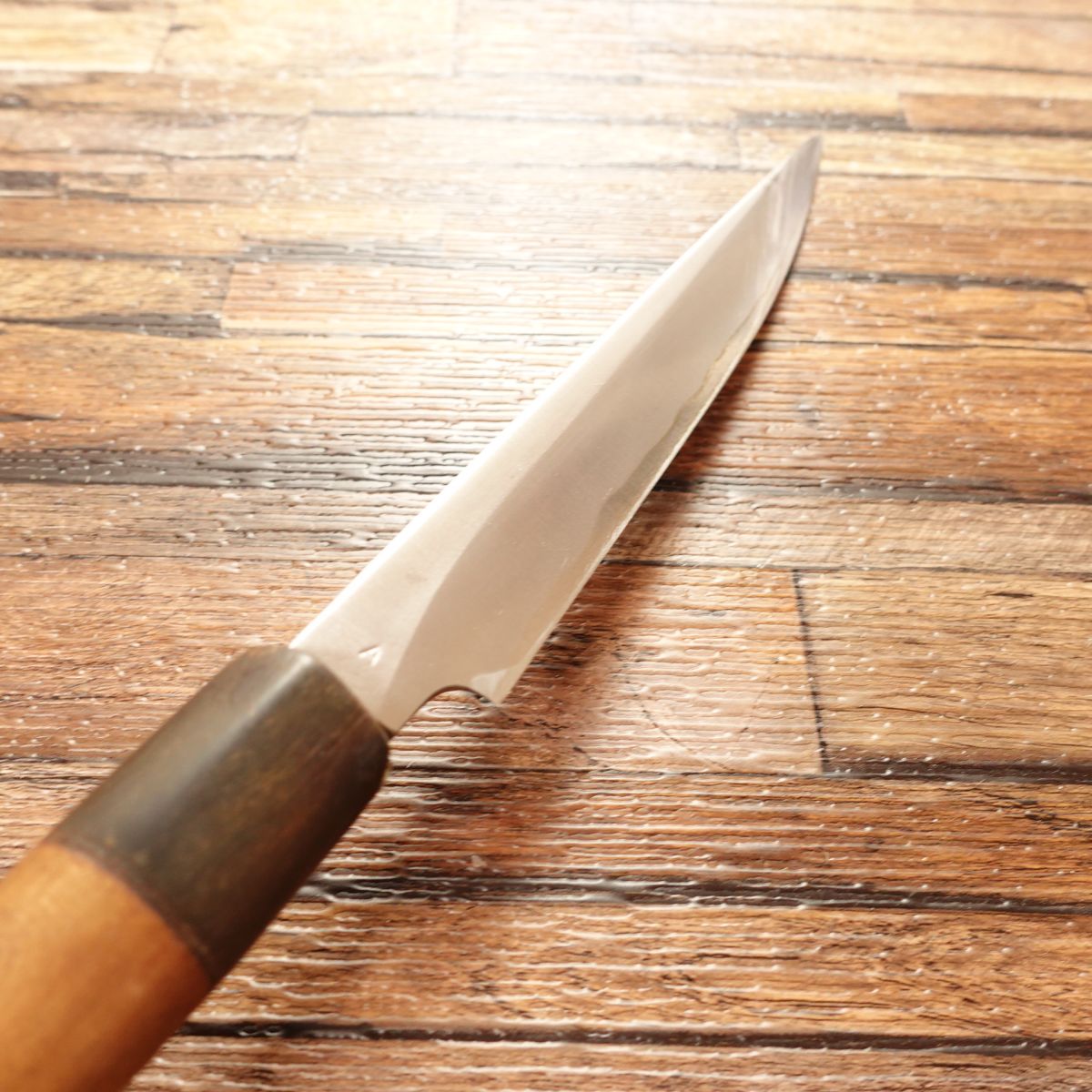 Aogami-Steel Yanagiba Knife, Sharpened, Sashimi Knife, Water Buffalo Handle, Carefully Used