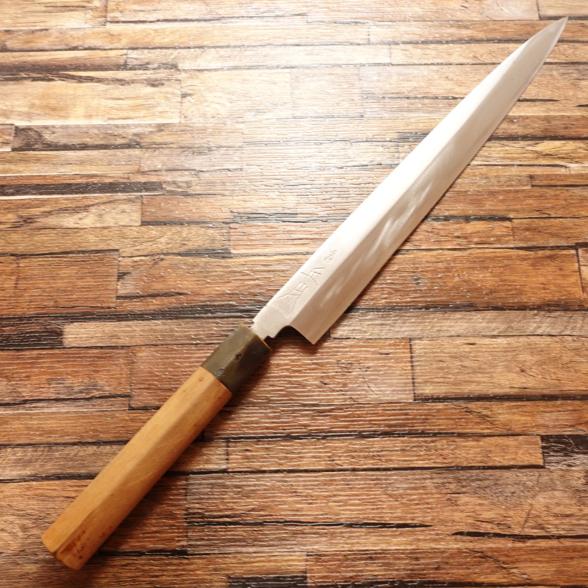 Masamoto Sohonten Yanagiba Knife, Sharpened, Water Buffalo Handle, Sashimi Knife, 300mm, Shaku Size