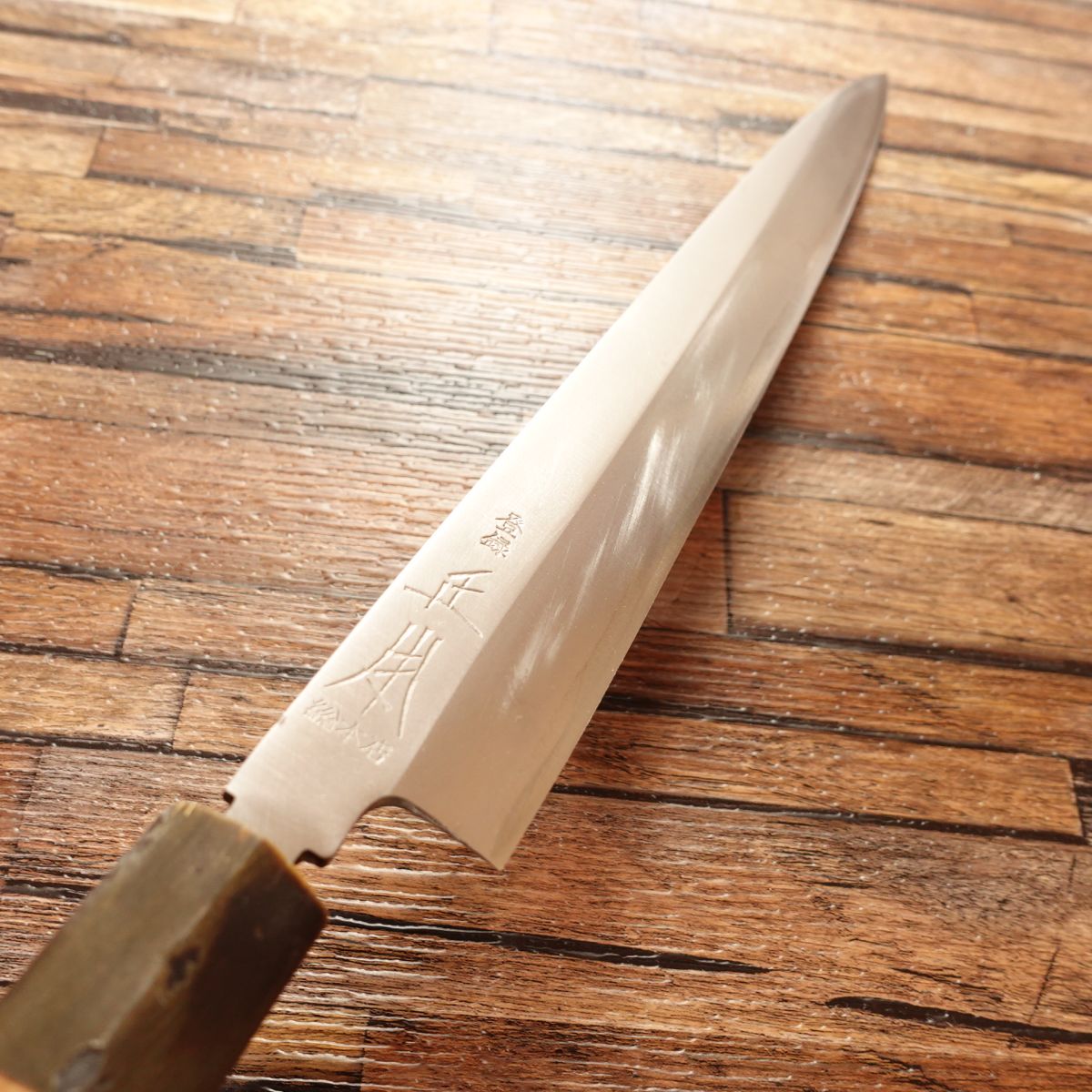 Masamoto Sohonten Yanagiba Knife, Sharpened, Water Buffalo Handle, Sashimi Knife, 300mm, Shaku Size