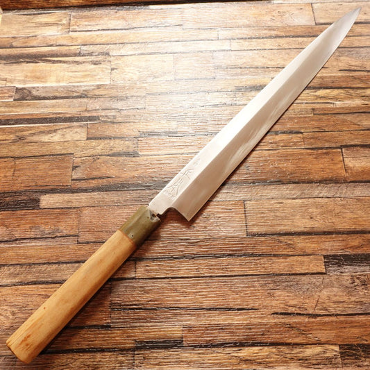 Masamoto Sohonten Yanagiba Knife, Sharpened, Water Buffalo Handle, Sashimi Knife, 360mm, Shaku-Ni Size