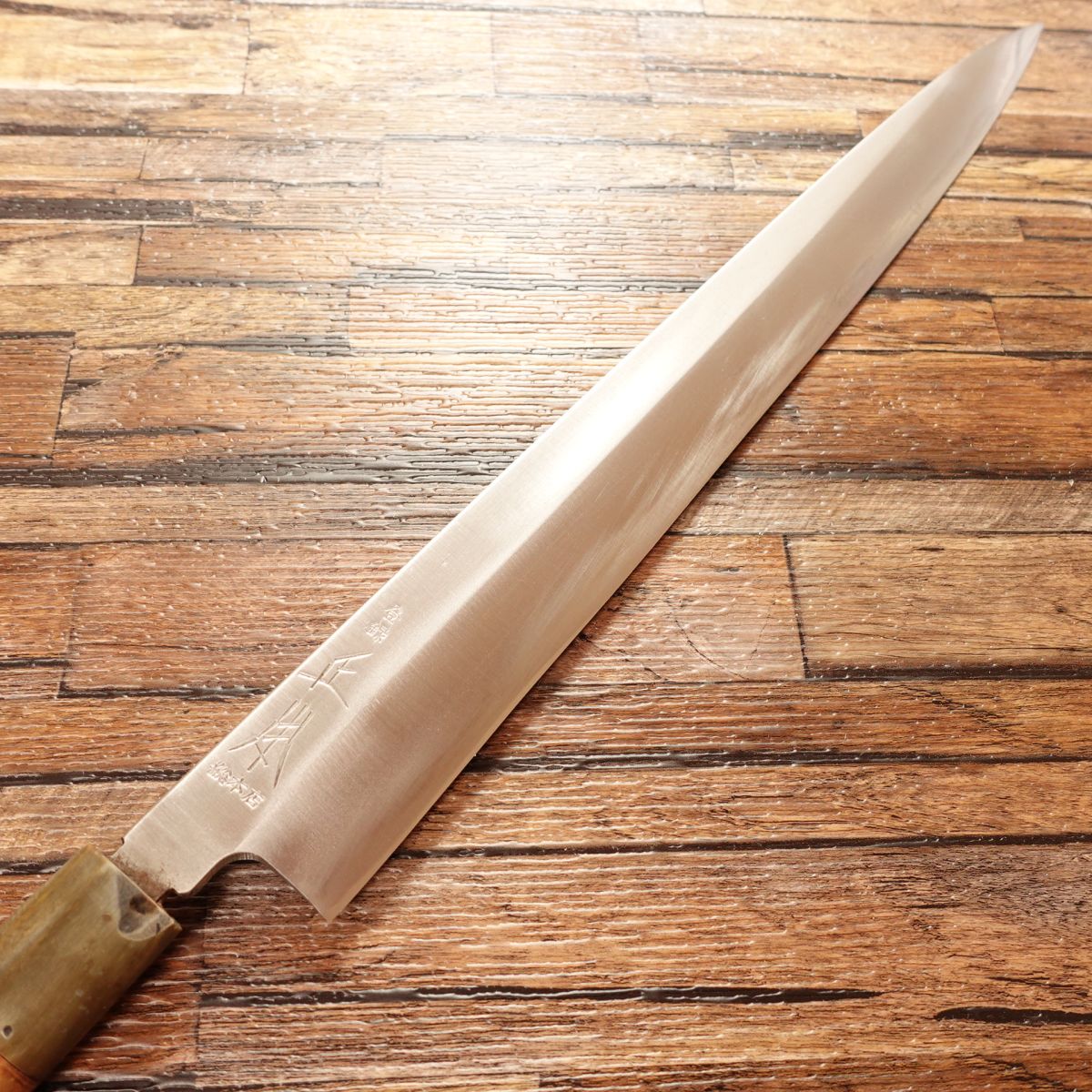 Masamoto Sohonten Yanagiba Knife, Sharpened, Water Buffalo Handle, Sashimi Knife, 360mm, Shaku-Ni Size