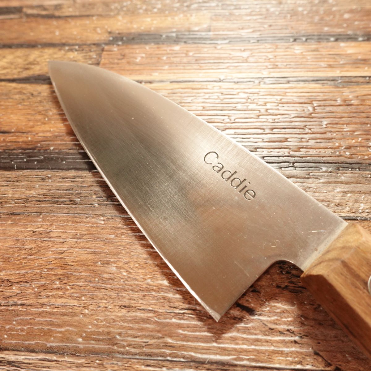 Caddie Aji-Kiri Knife, Sharpened, Small Deba Knife, Stainless Steel, Slim Blade, 110mm