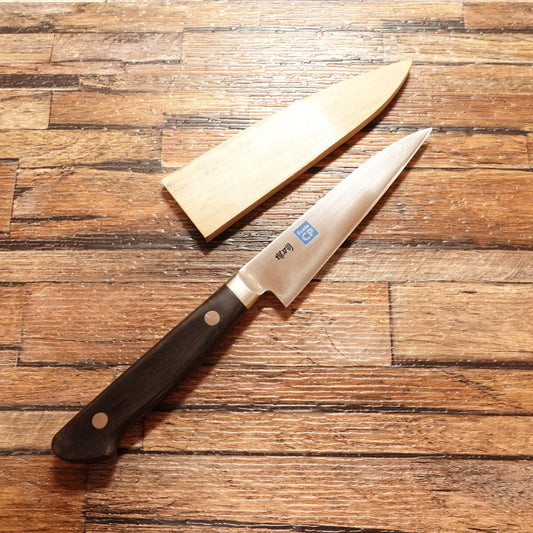 Sakai Toji Petty Knife, Sharpened, Fruit Knife, Stainless Steel, Ecole CP, Wooden Sheath, Nearly Unused