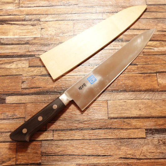 Sakai Toji Gyuto Knife, Sharpened, All-Purpose Knife, Stainless Steel, Ecole CP, Wooden Sheath, Nearly Unused