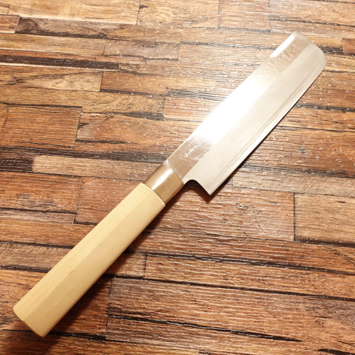 Misuzu Nakiri Knife, Sharpened, Nakiri, Stainless Steel Core, High-Carbon Clad Blade