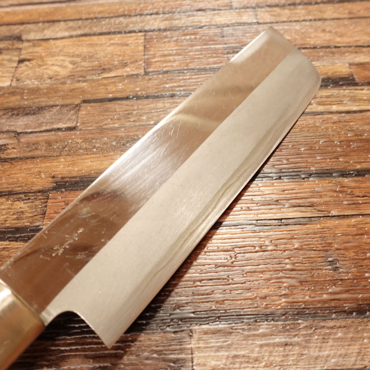 Misuzu Nakiri Knife, Sharpened, Nakiri, Stainless Steel Core, High-Carbon Clad Blade