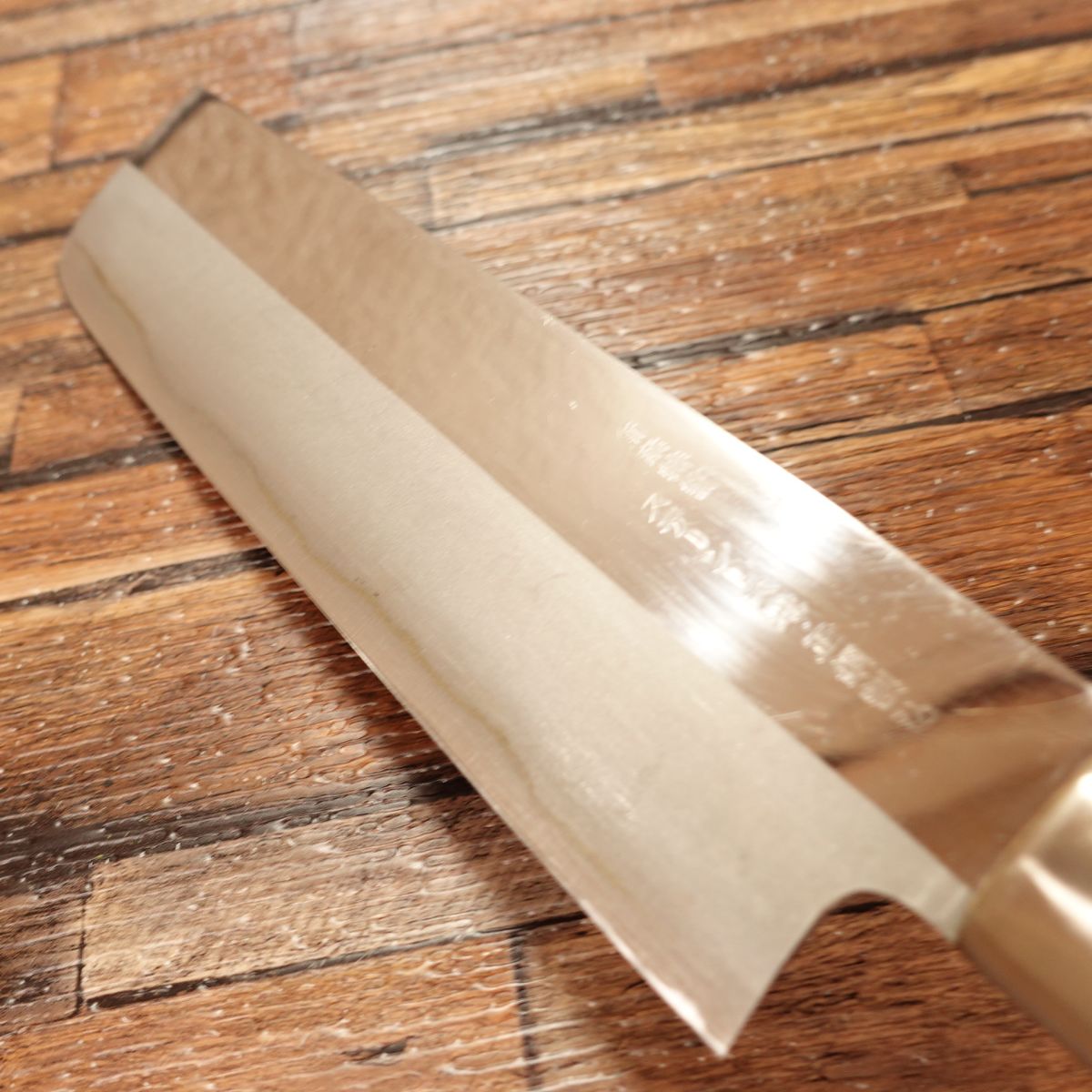 Misuzu Nakiri Knife, Sharpened, Nakiri, Stainless Steel Core, High-Carbon Clad Blade