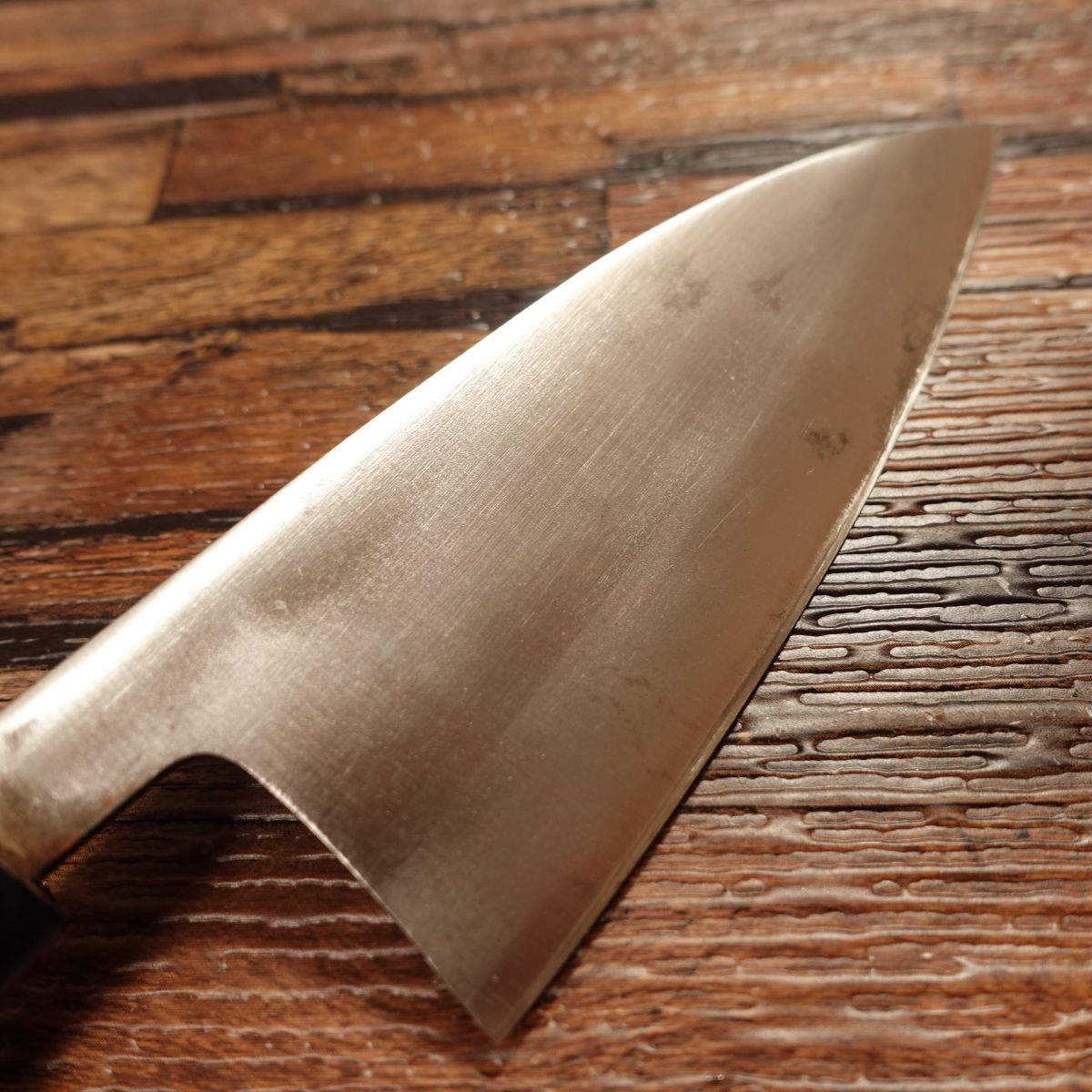 Jusaburo Aji-Kiri Knife, Sharpened, Small Deba, Miki, Hishiryu, Boxed