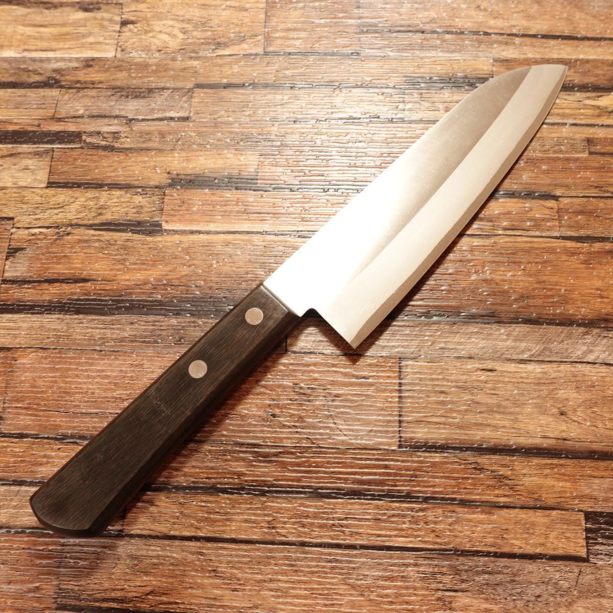 Sakai Akimasa Santoku Knife, Unused Stored Item, Hon-Warikomi, All-Purpose Knife, Comes with Anti-Rust Paper, Pouch, and Seal