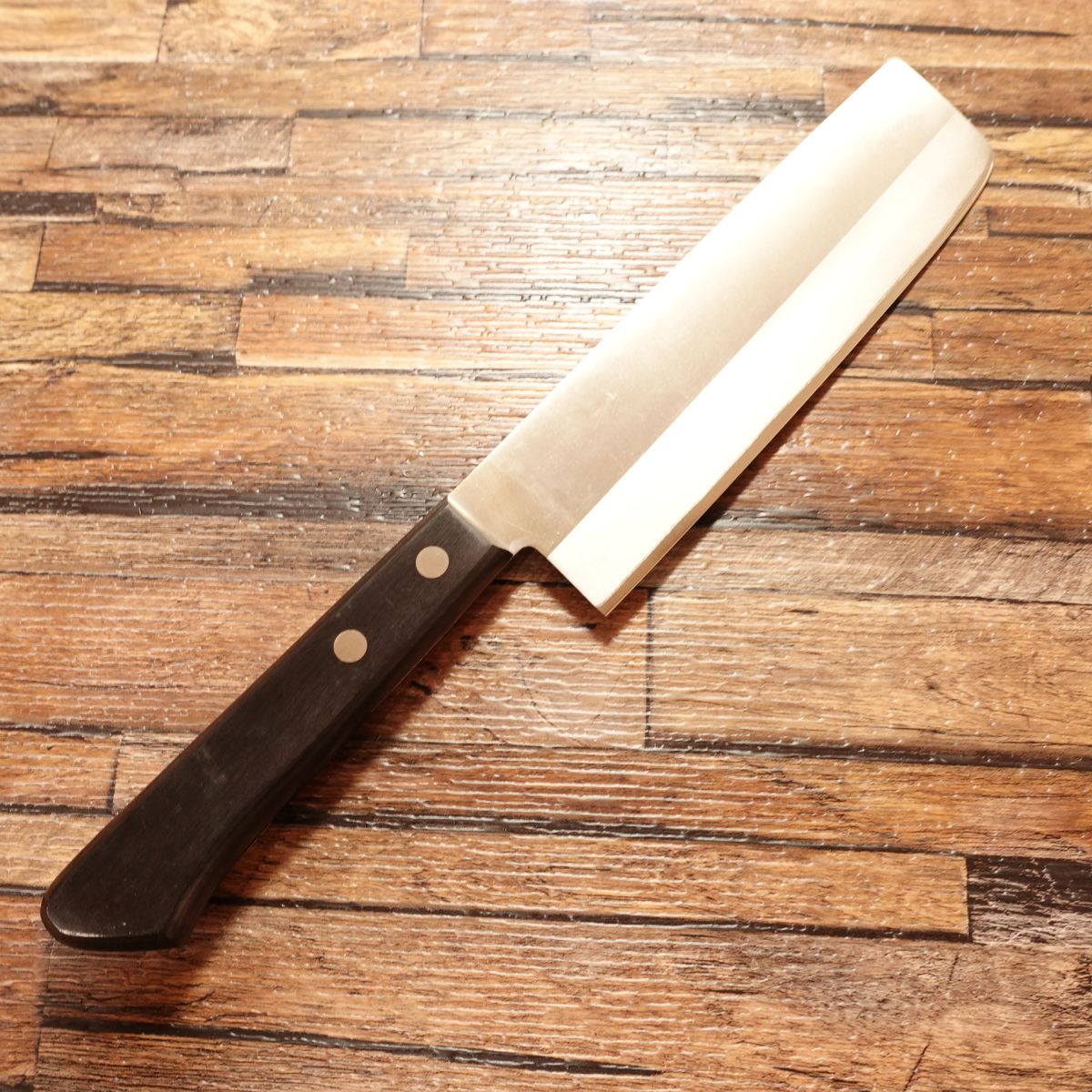 Sakai Akimasa Nakiri Knife, Unused Stored Item, Hon-Warikomi, Vegetable Knife, Comes with Anti-Rust Paper, Pouch, and Seal