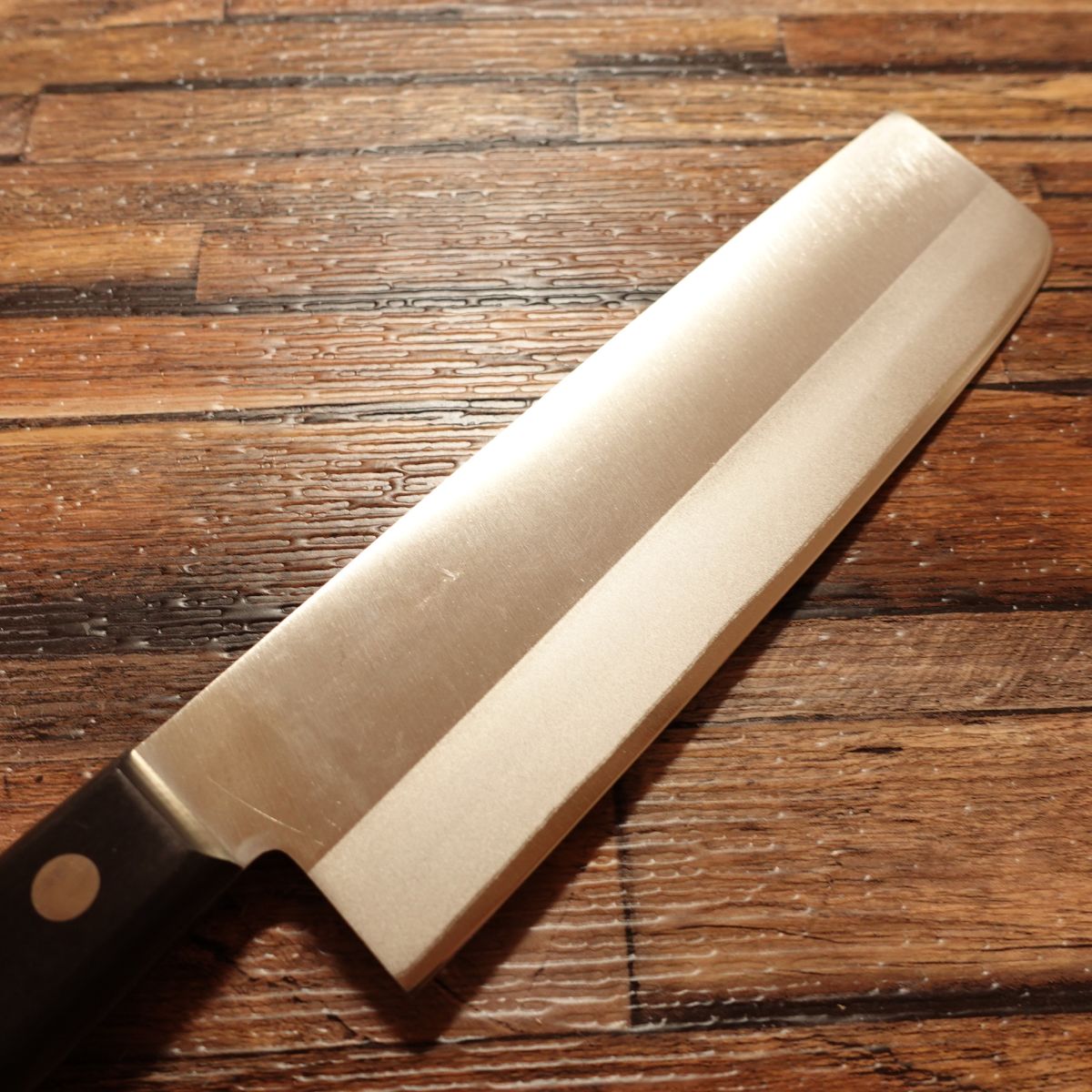 Sakai Akimasa Nakiri Knife, Unused Stored Item, Hon-Warikomi, Vegetable Knife, Comes with Anti-Rust Paper, Pouch, and Seal