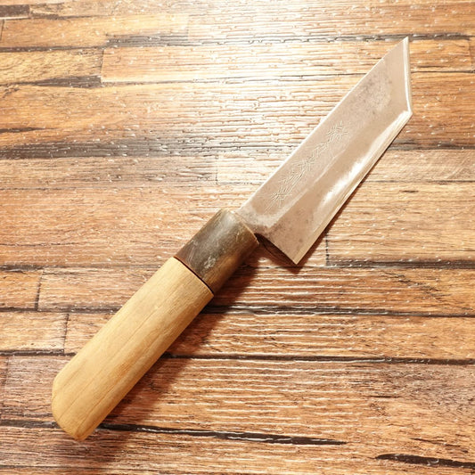 Minamoto Hideyasu Unagi Saki Knife, Sharpened, Water Buffalo Handle, Special Edition, Eel Knife, 120mm