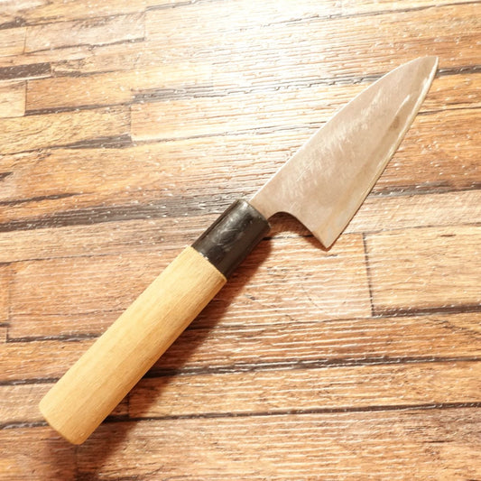 Kanehira Aji Cutter Knife, Sharpened, Small Deba Knife, Hagane Steel, 105mm