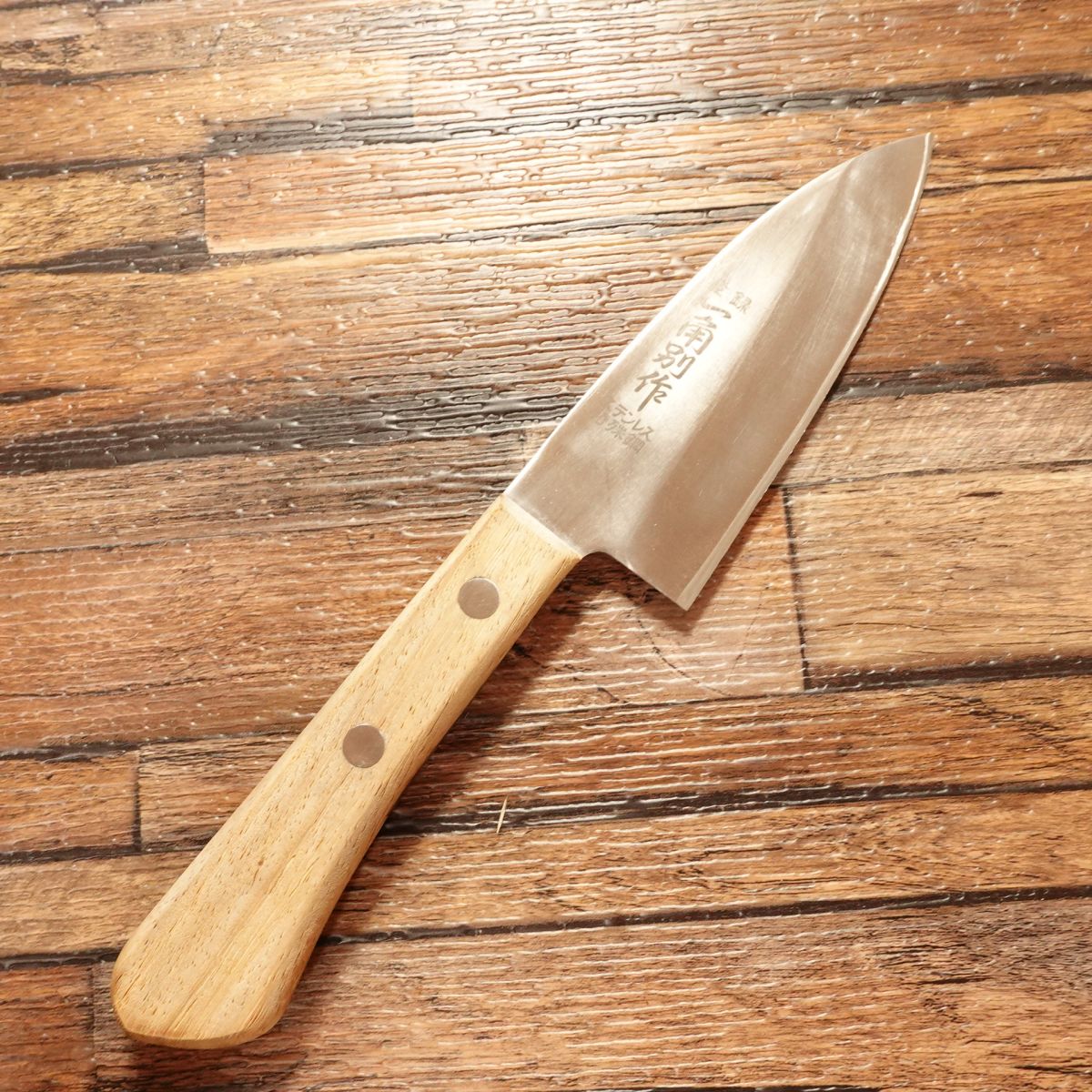 Ikkaku Aji Cutter Knife, Sharpened, Small Deba Knife, Special Stainless Steel, Custom Edition, 100mm