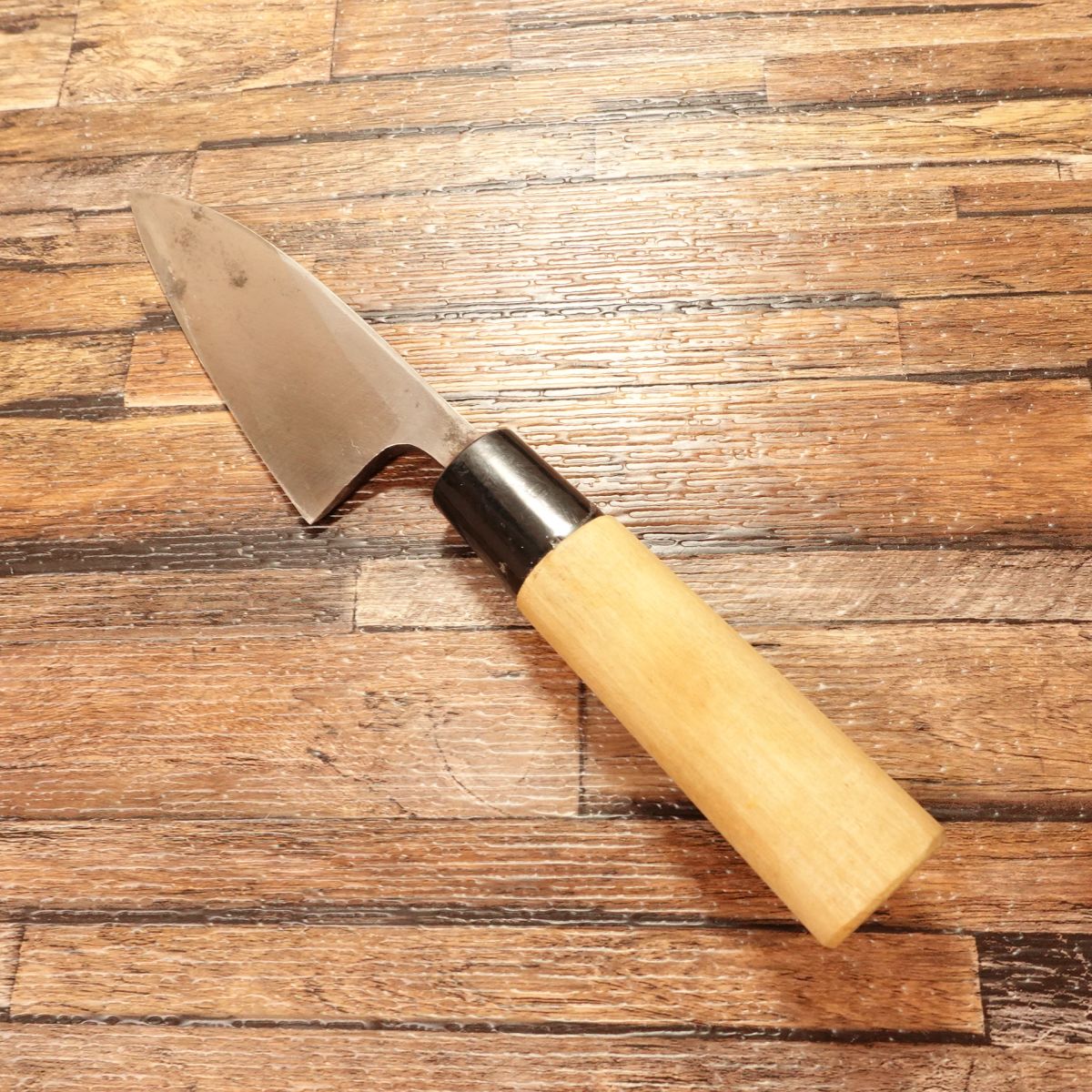 Sekimagoroku Aji-Kiri Knife, Sharpened, Ginju, Small Deba Knife, Hagane Steel, 105mm