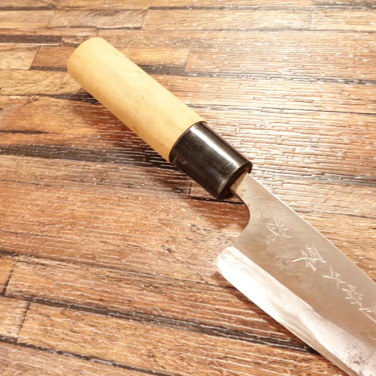 Sekimagoroku Aji-Kiri Knife, Sharpened, Ginju, Small Deba Knife, Hagane Steel, 105mm