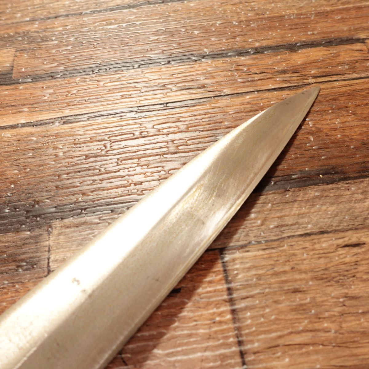 Iemitsu Yanagiba Knife, Sharpened, Sashimi Knife, Hagane Steel, 195mm