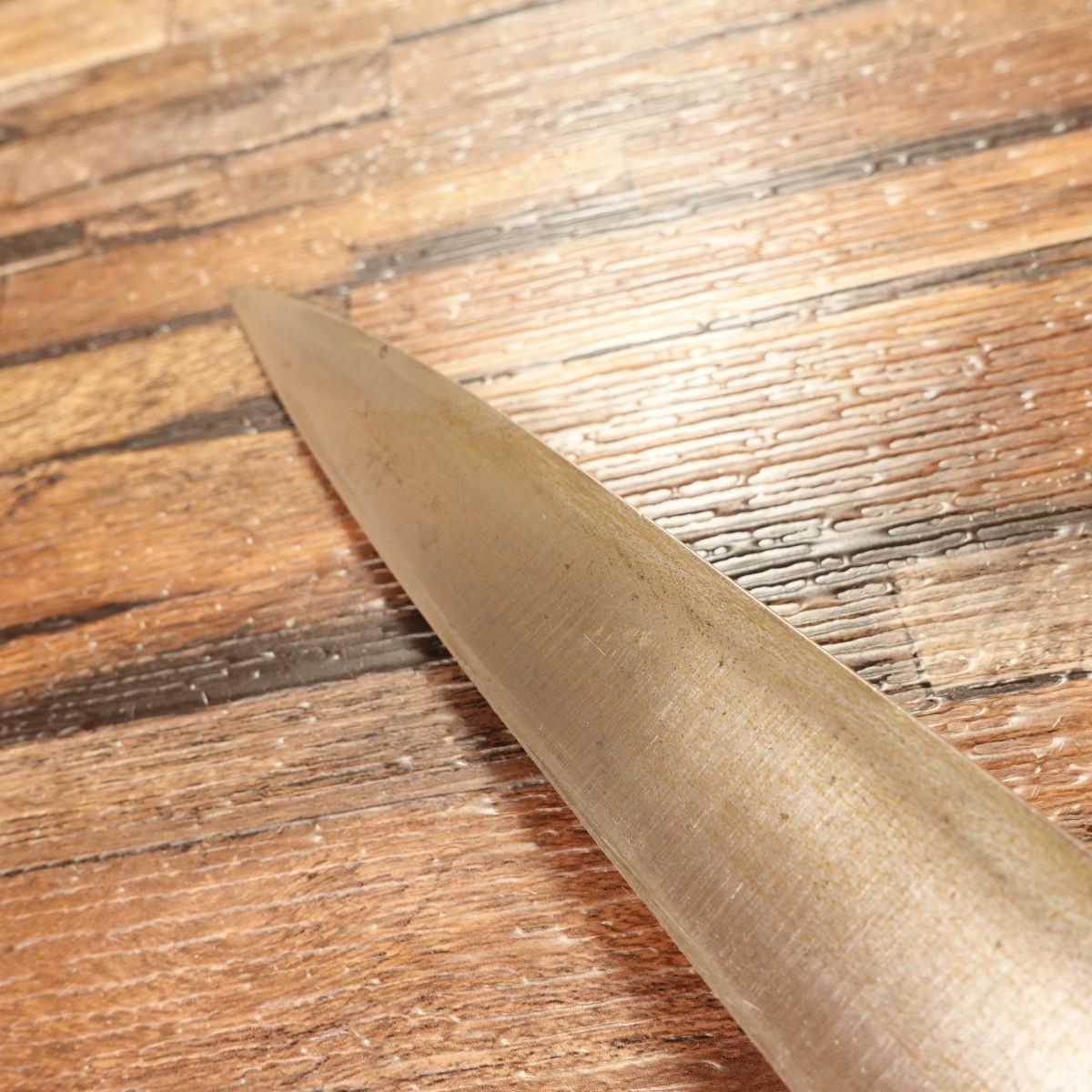 Iemitsu Yanagiba Knife, Sharpened, Sashimi Knife, Hagane Steel, 195mm