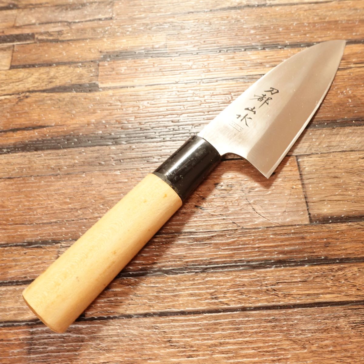 Touto Sansui Aji-kiri Knife, Sharpened, Ko-Deba Style, Stainless Steel, 105mm