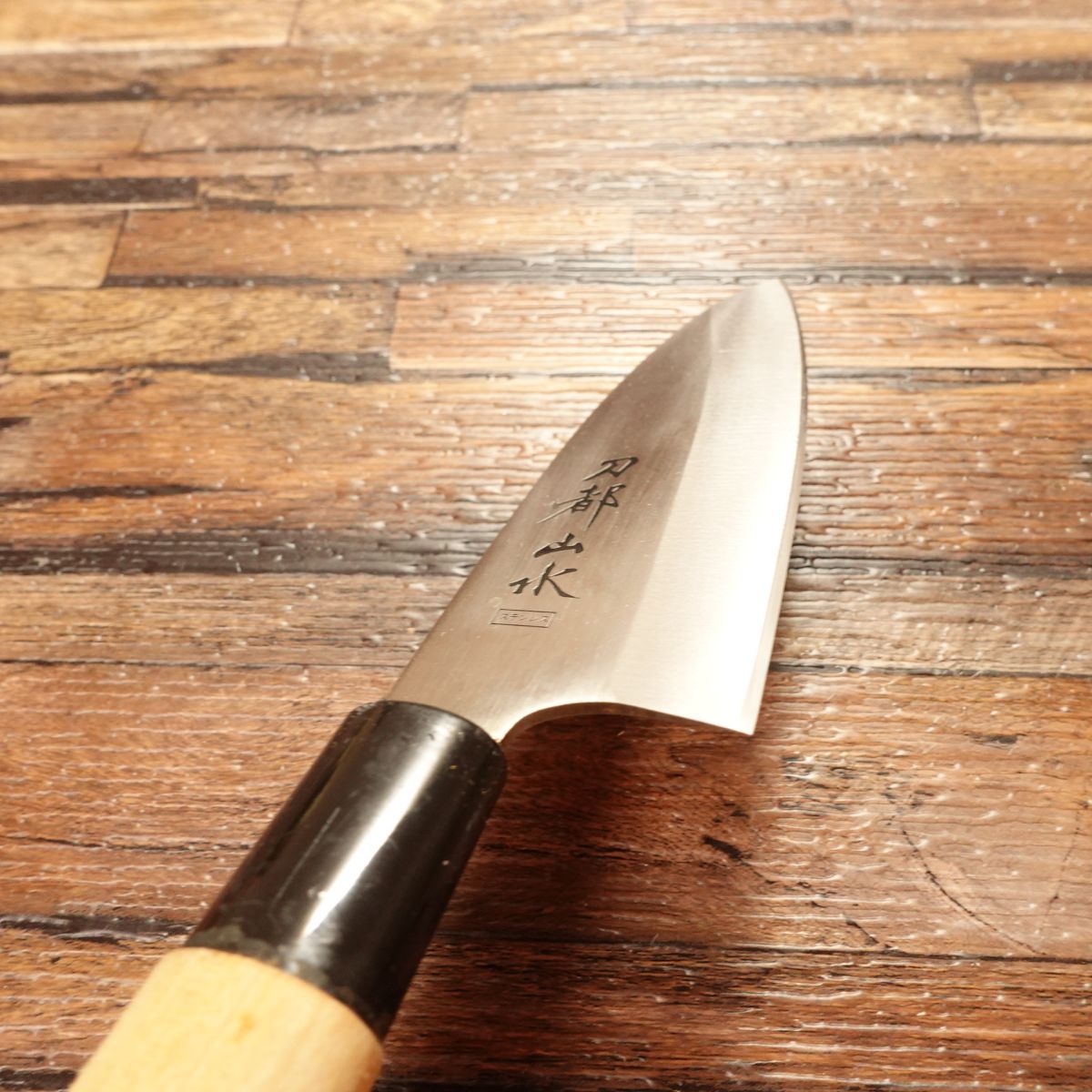 Touto Sansui Aji-kiri Knife, Sharpened, Ko-Deba Style, Stainless Steel, 105mm