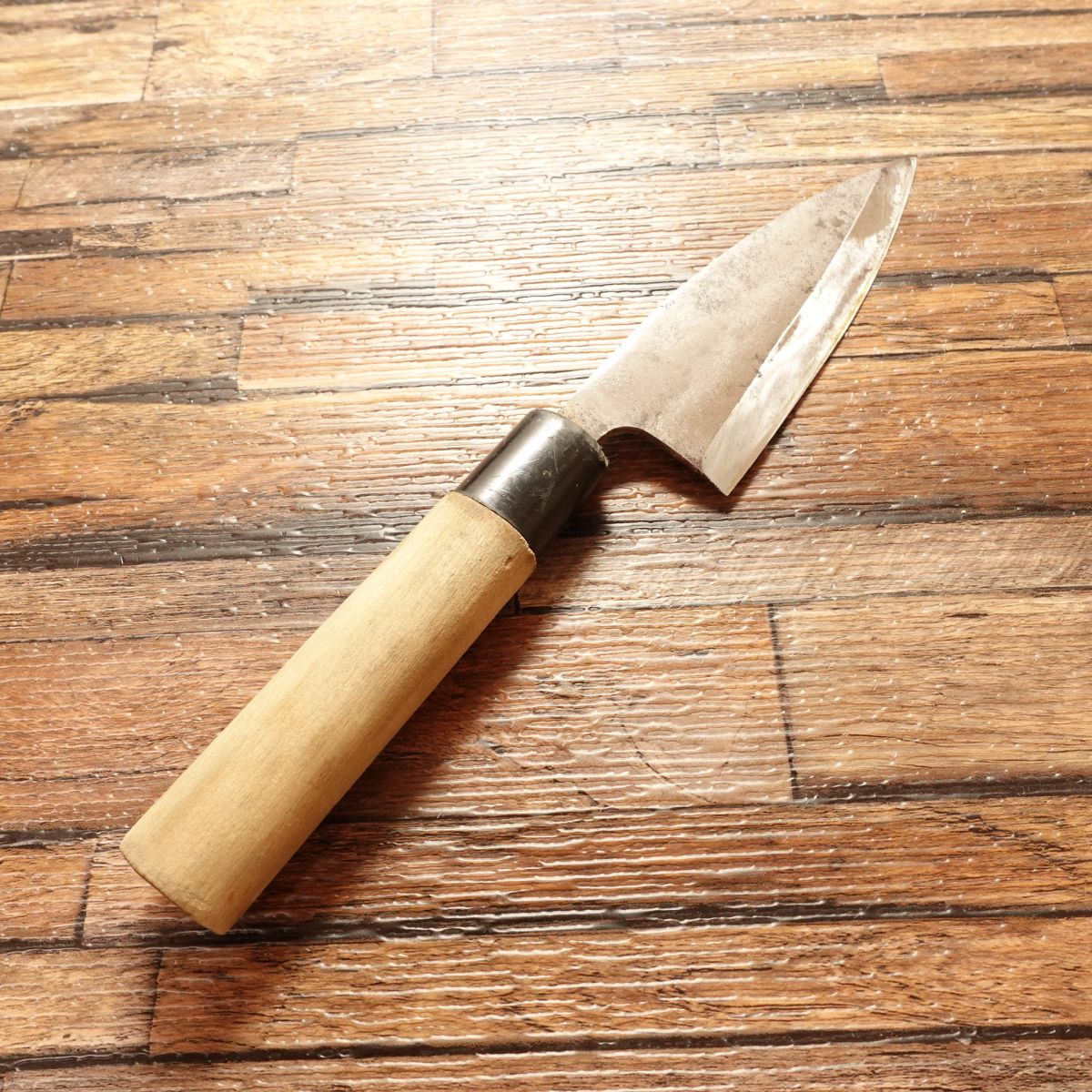 Echizen Cat Mark Aji-kiri Knife, Sharpened, Ko-Deba Style, “Special Make”, 100mm
