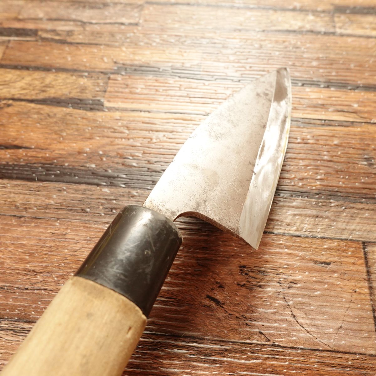 Echizen Cat Mark Aji-kiri Knife, Sharpened, Ko-Deba Style, “Special Make”, 100mm