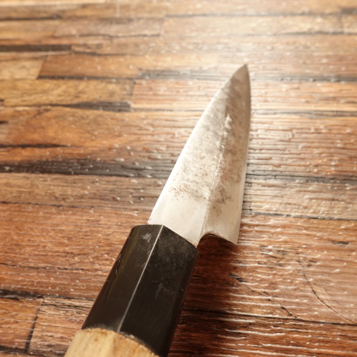 Asuke Shigemitsu Japanese Petty Knife, Sharpened, Fruit Knife for Decorative Cuts, Single Bevel, 115mm