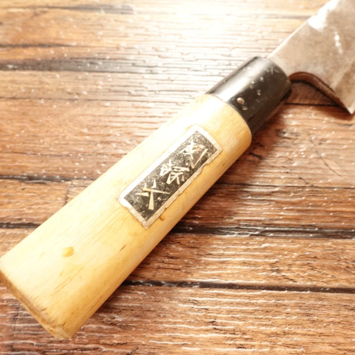 Sekimagoroku Aji-kiri Knife, Sharpened, Ginju Series, Ko-Deba Style, Hagane Steel, 105mm