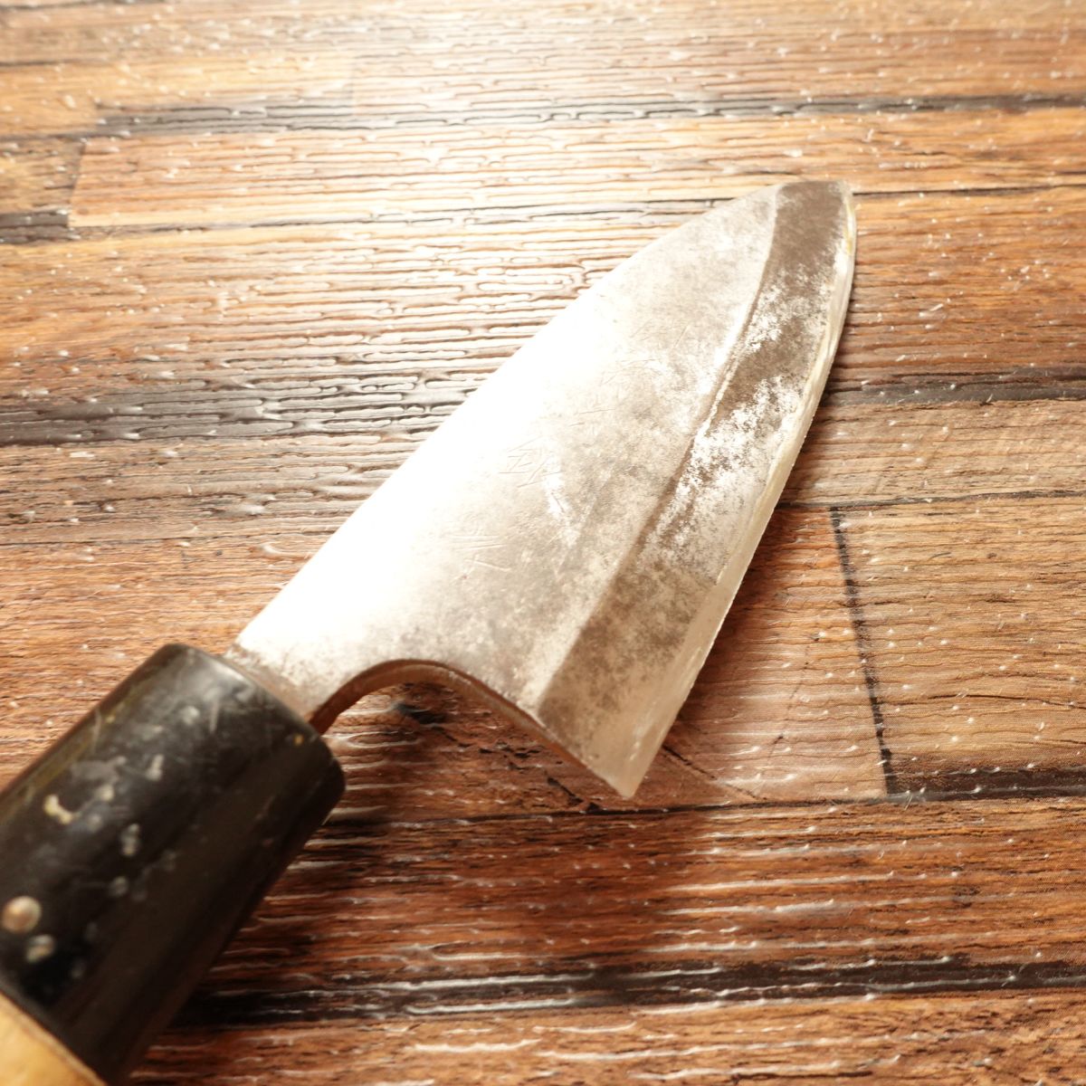 Sekimagoroku Aji-kiri Knife, Sharpened, Ginju Series, Ko-Deba Style, Hagane Steel, 105mm