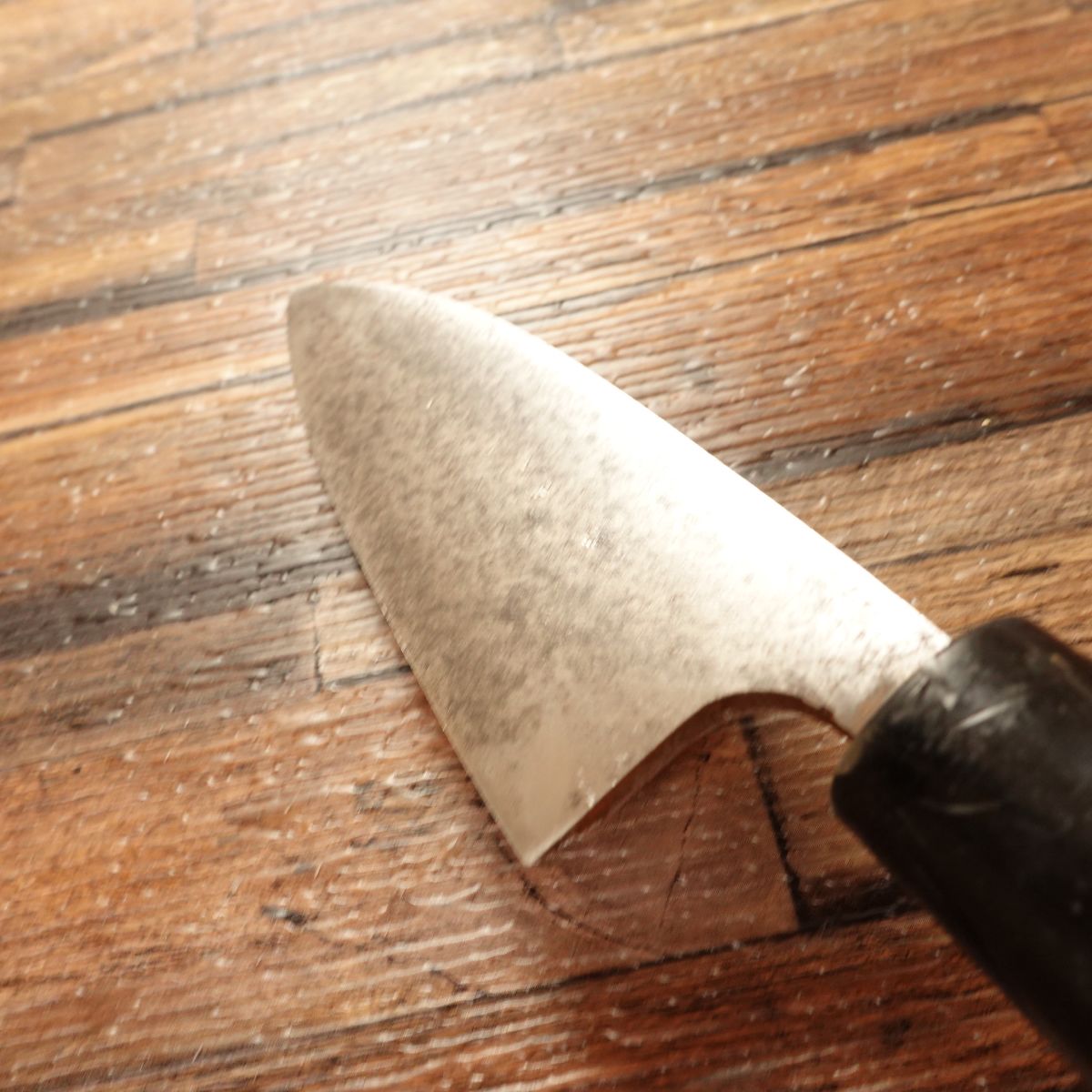 Sekimagoroku Aji-kiri Knife, Sharpened, Ginju Series, Ko-Deba Style, Hagane Steel, 105mm