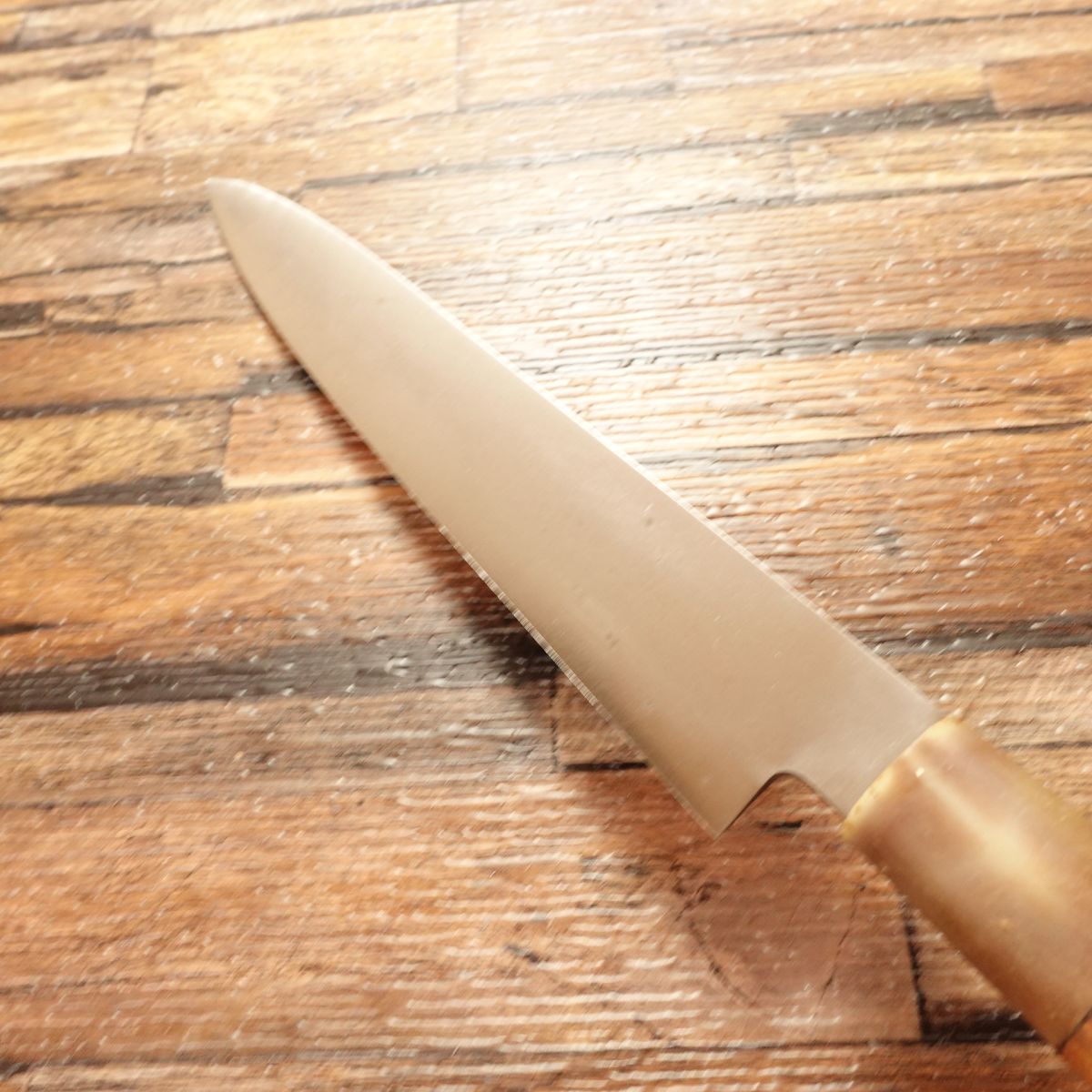 Mosaku Yanagiba Knife, Sharpened, Sashimi Knife, Marble Handle, Light Use, 185mm