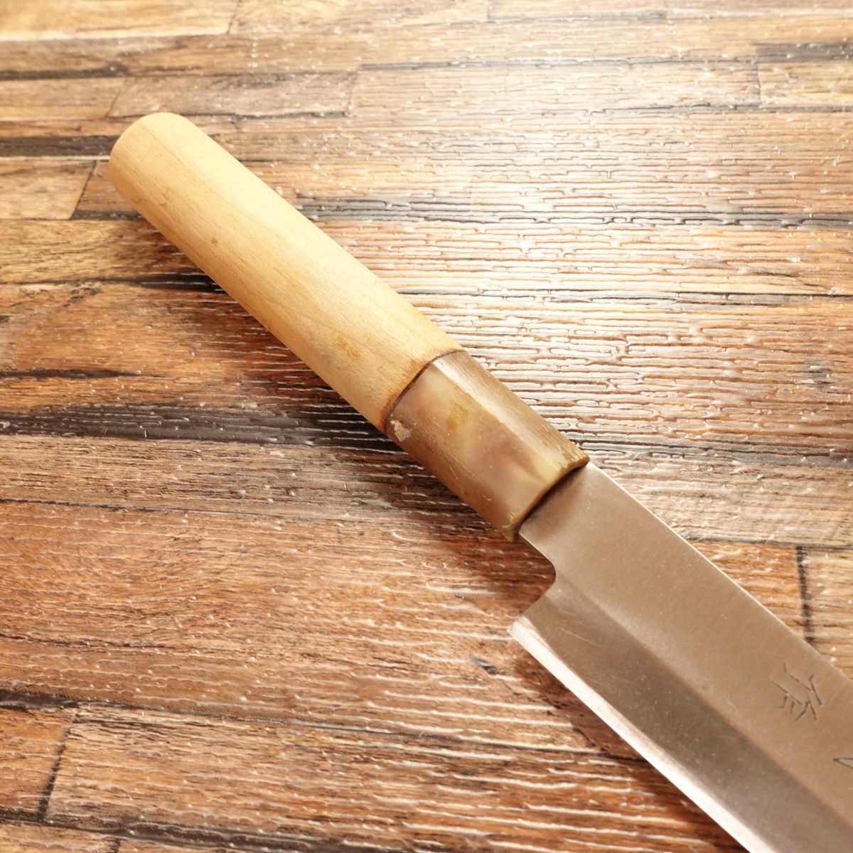 Mosaku Yanagiba Knife, Sharpened, Sashimi Knife, Marble Handle, Light Use, 185mm