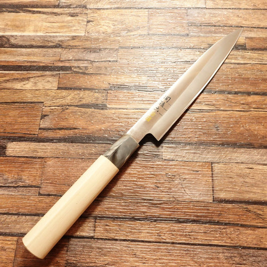 Seki Magoroku Yanagiba Knife, Sharpened, Ginju Series, Sashimi Knife, EDGE ST, Marble Handle, Minimal Signs of Use, 185mm