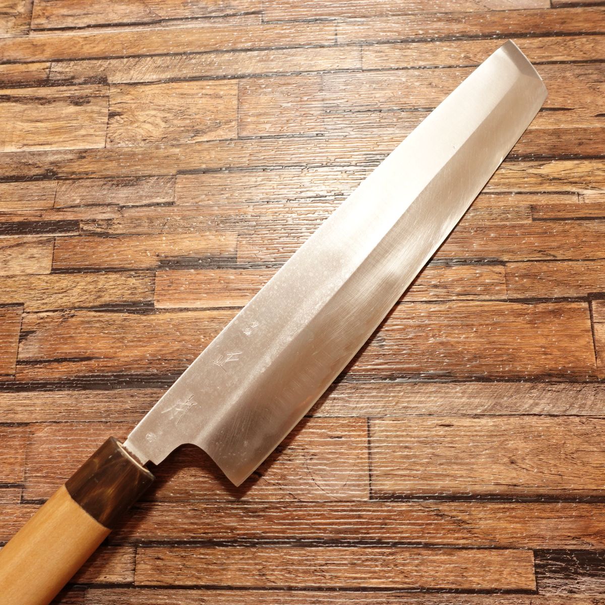 Masamoto Hamo-Kiri Knife, Sharpened, Water Buffalo Handle, Hamo Bone Cutter, Nearly Unused Stored Item, Comes with Wooden Sheath