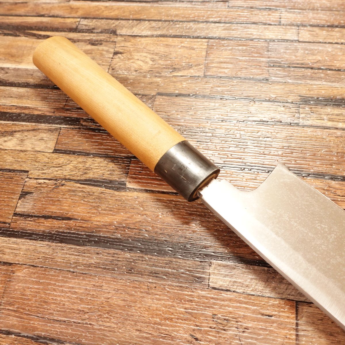 Masamoto Hamo-Kiri Knife, Sharpened, Water Buffalo Handle, Hamo Bone Cutter, Nearly Unused Stored Item, Comes with Wooden Sheath