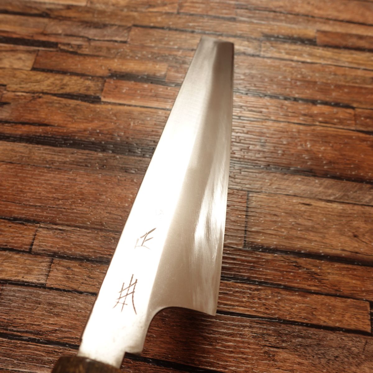 Masamoto Usuba Knife, Sharpened, Water Buffalo Handle, Slanted Single Bevel, Nakiri