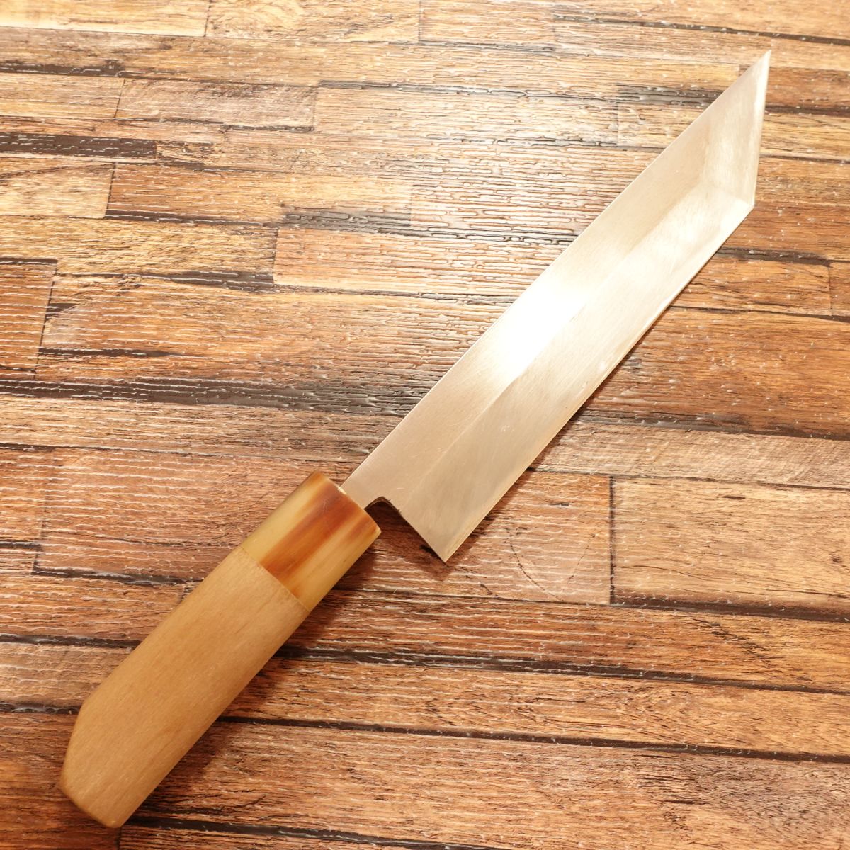 Masamoto Unagi-Saki Knife, Sharpened, White Buffalo Handle, Eel Filleting Knife