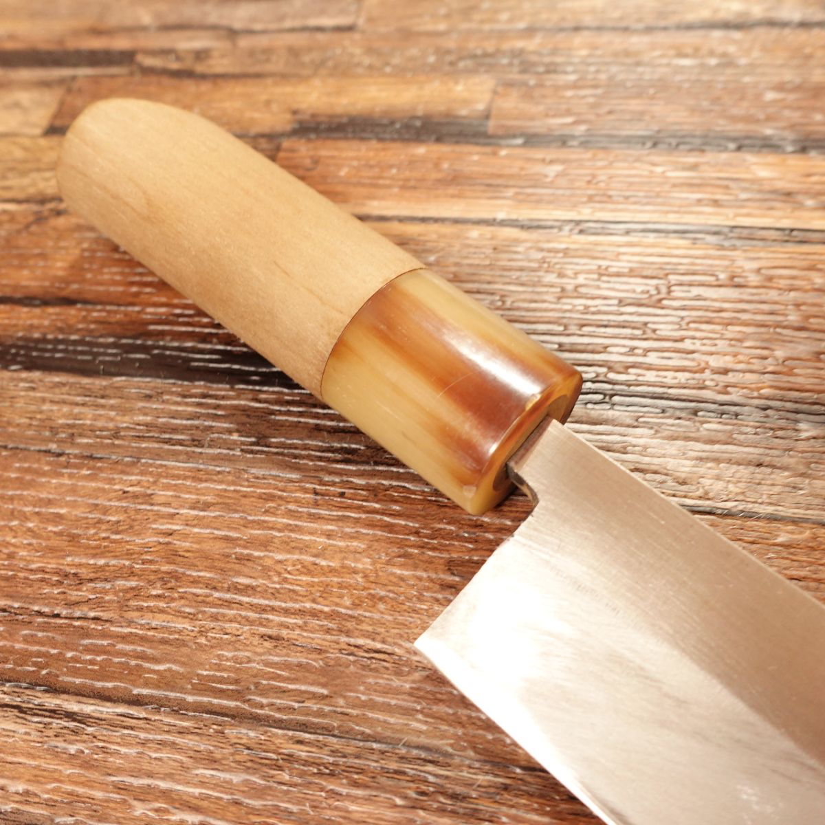 Masamoto Unagi-Saki Knife, Sharpened, White Buffalo Handle, Eel Filleting Knife