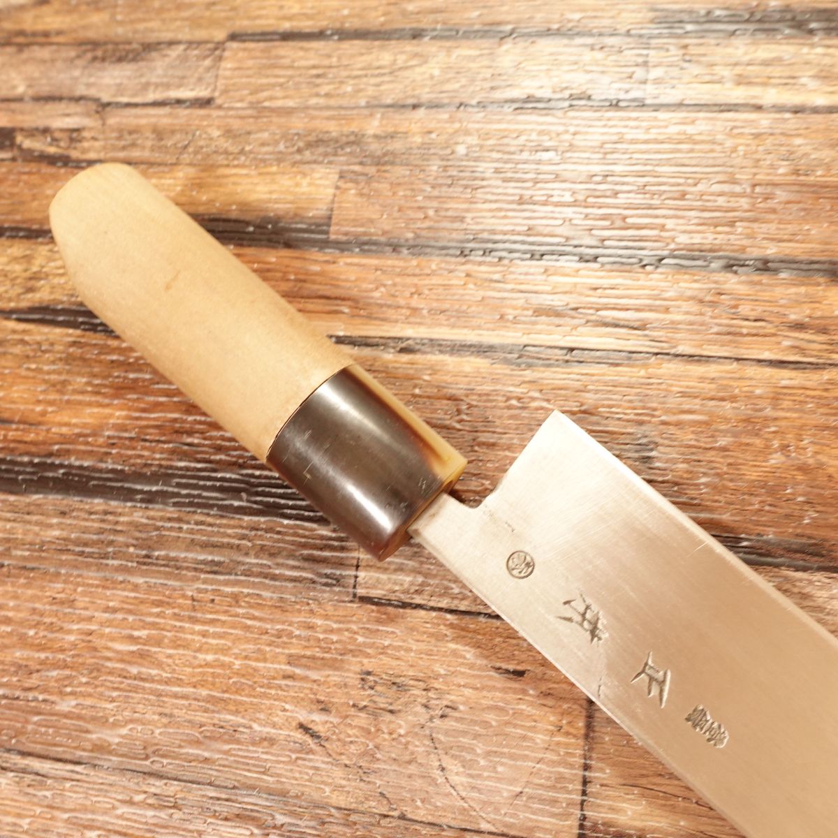 Masamoto Unagi-Saki Knife, Sharpened, White Buffalo Handle, Eel Filleting Knife