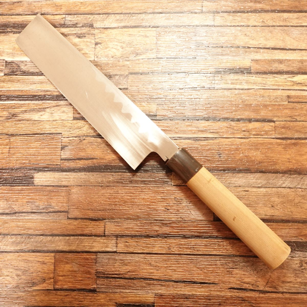 Yasuyuki Usuba Knife, Sharpened, Water Buffalo Handle, Aogami Steel, Single Bevel, Nakiri