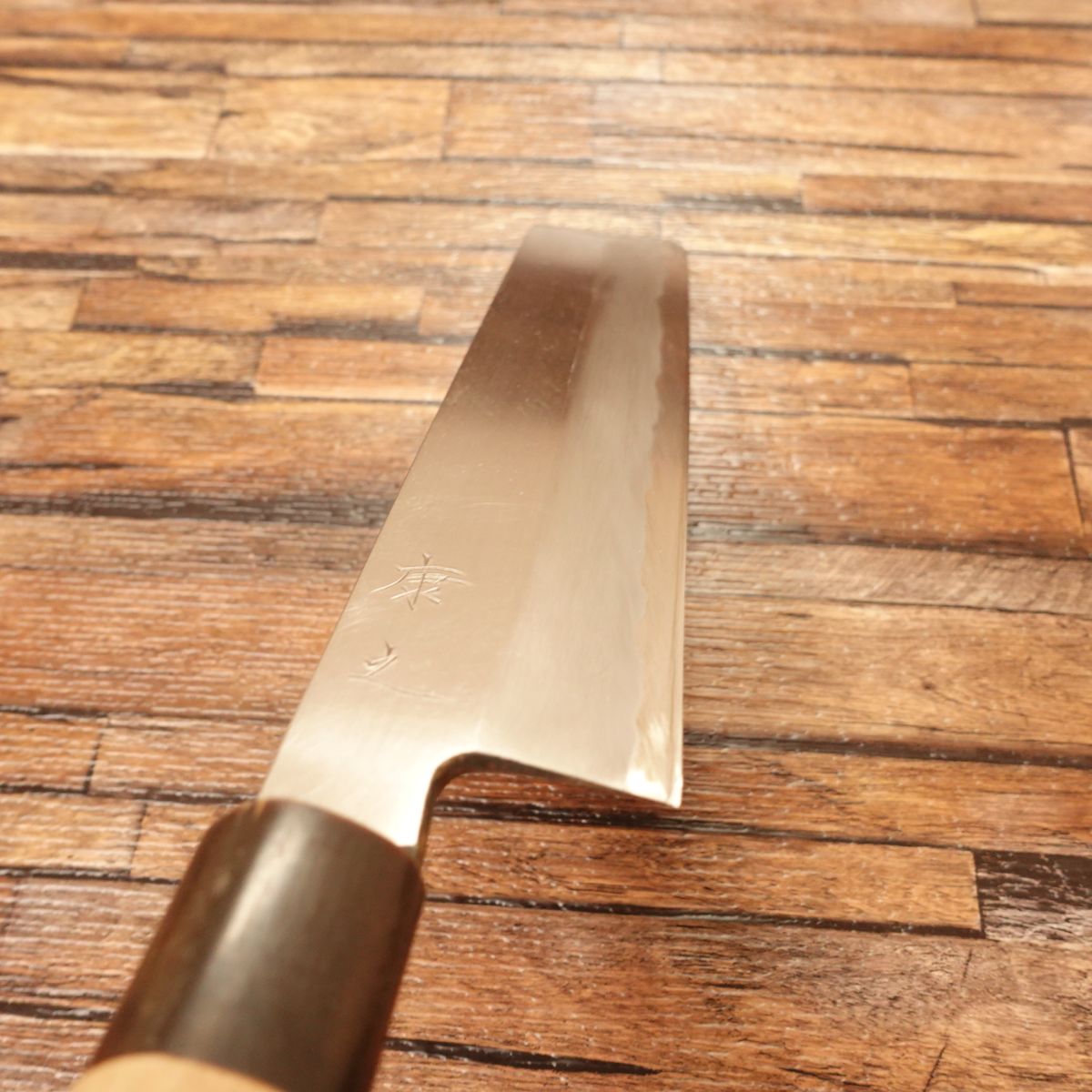 Yasuyuki Usuba Knife, Sharpened, Water Buffalo Handle, Aogami Steel, Single Bevel, Nakiri