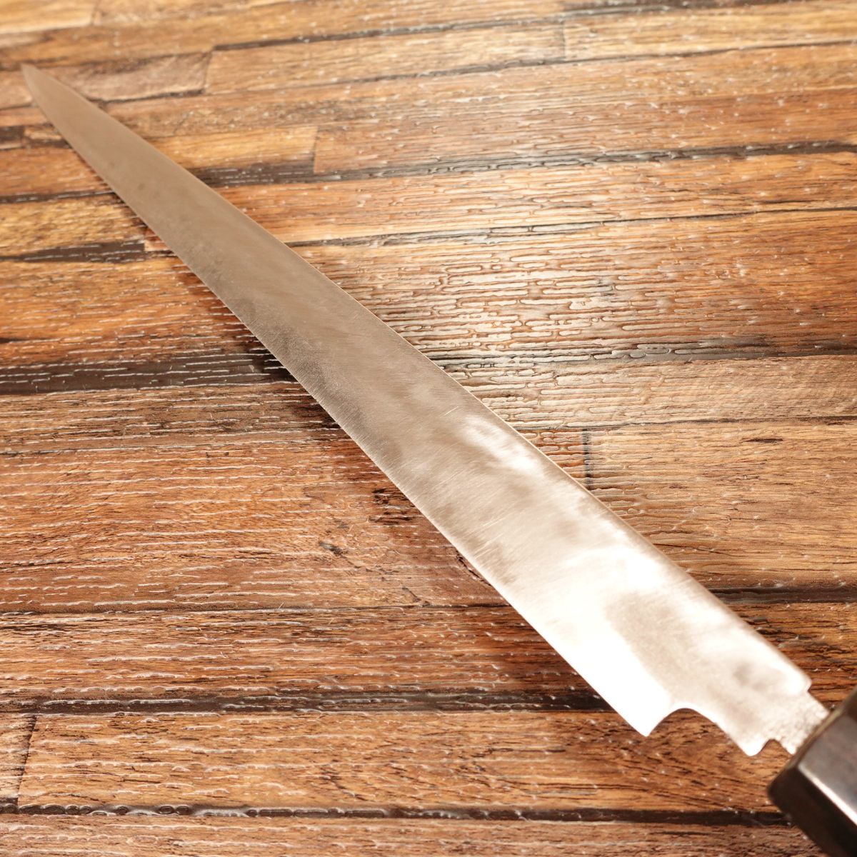 Aritsugu Honyaki Yanagiba Knife, Sharpened, Octagonal Water Buffalo Handle, Sashimi Knife, Carefully Used