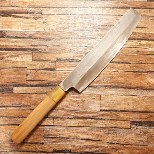 Sakai Takayuki Sushi Knife, Sharpened, White Buffalo Handle, Maki Sushi Cutter, Carefully Used