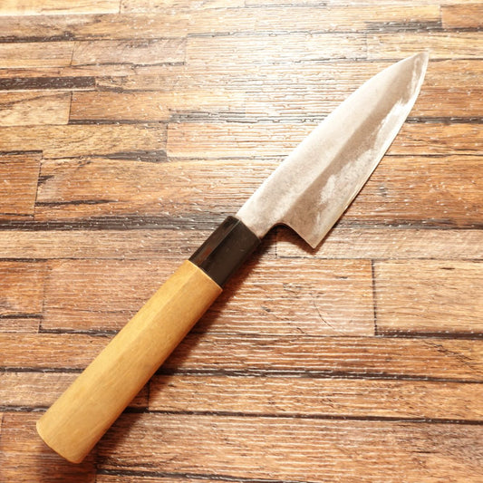 Kikuichimonji Norimune Small Deba Knife, Sharpened, Horse Mackerel Cutter, Futamiura
