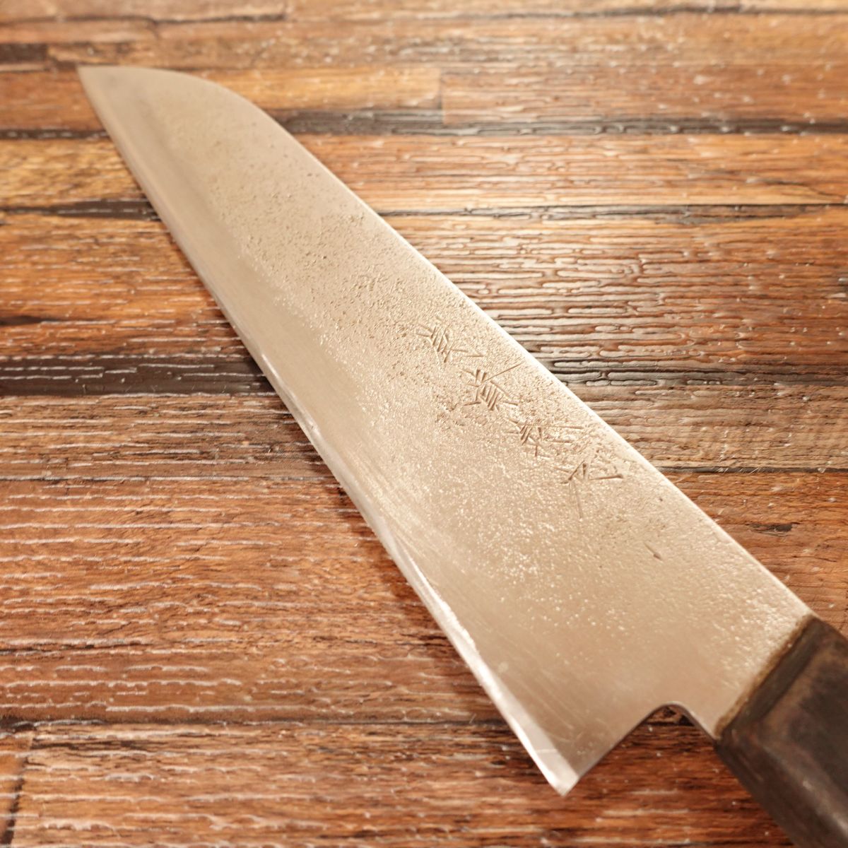 Seki Takayasu Santoku Knife, Sharpened, All-Purpose Knife, Clad Steel, Jigane Pattern