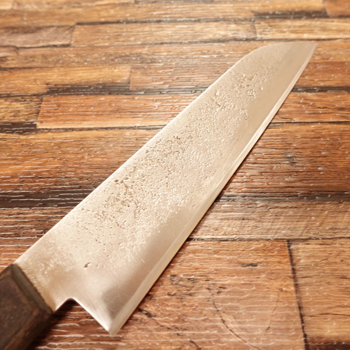 Seki Takayasu Santoku Knife, Sharpened, All-Purpose Knife, Clad Steel, Jigane Pattern