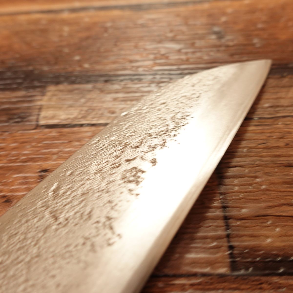 Seki Takayasu Santoku Knife, Sharpened, All-Purpose Knife, Clad Steel, Jigane Pattern